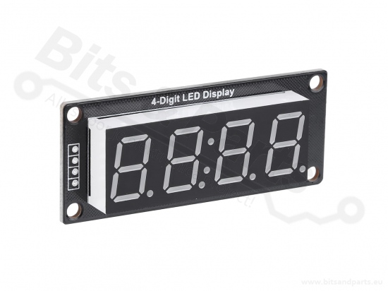 Cijferdisplay 4-digits 7-segments TM1637 clock rood - 50x19mm